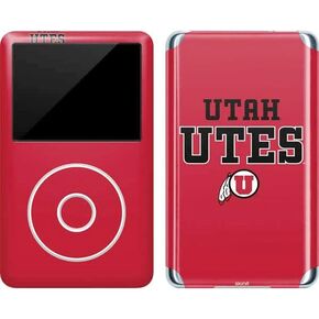 Skinit Decal MP3 Player Skin Compatible with iPod Classic (6th Gen) 80GB - Officially Licensed College Utah Utes Text on Red Design
