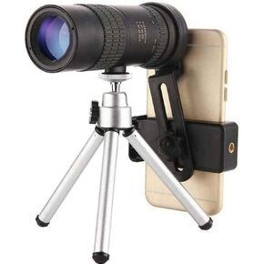 Portable Travel Telescope High Power Hd Portable Telescope 300X40Mm Telescope with Tripod and Clip for Most Smartphone Telescopes Astronomical Equipment for Child