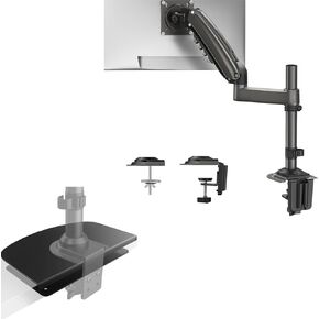 شاشة Huanuo واحدة شاشة ، وتركيب مكتب Arm Desk القابل للتعديل يناسب شاشة 13-32 بوصة ، ولوحة تعزيز Monitor Monit