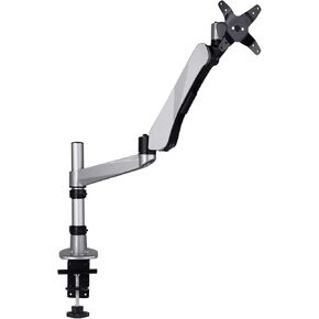 Mount-It! Premium Modular Monitor Desk Mount Arm Stand | Full Motion Gas Spring Arm Fits 19 21.5 24 27 32 Inch Computer Screens with 75 100 VESA Patterns | C-Clamp and Grommet Bases | 17.6 Pound Limit