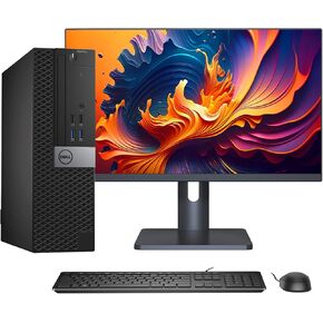 Dell OptiPlex 7040 SFF Computer Desktop PC with 27 Inch Monitor Intel Core i7 6700 3.4GHz Processor, 16GB RAM, 512GB SSD, Keyboard & Mouse, WiFi | Bluetooth, HDMI, Windows 10 Pro (Renewed)
