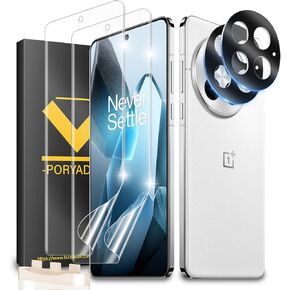 2+2 Pcs For OnePlus 13 Screen Protector (Not Glass), 2 Pack Self-Healing EPU Film + 2 Pack Camera Protector, Fingerprint Suitable, Easy Installation, Case Friendly For OnePlus 13 6.82 Inch