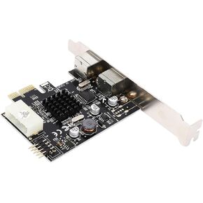 High Speed PCIe to PS/2 Adapter Card MCS9990CV Chip Built - in USB2.0 Pin PCIe to 2 Ports PS/2 Keyboard Expansion Card - USB Port Cards