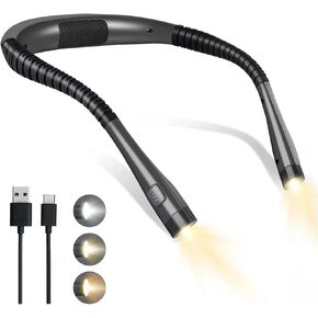1i4 Group Neck Light for Reading – Bendable, Rechargeable & Adjustable Reading with 3 Color Modes