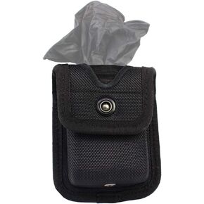 ROCOTACTICAL Nylon Pager/Glove Pouch, Molded Pouch for Duty Belt, Protects Compact Pagers or Gloves, Snap Closure, Black
