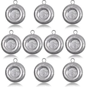Fishing Weights Sinkers Disc Sinkers, Coin Fishing Sinkers Surf Fishing Weights Saltwater Bottom Fishing Trolling Catfish Weights, Heavy Fish Weight 1oz 2oz 3oz 4oz 5oz