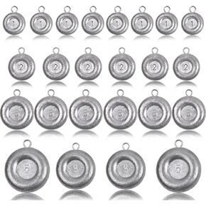 Fishing Weights Sinkers Disc Sinkers, Coin Fishing Sinkers Surf Fishing Weights Saltwater Bottom Fishing Trolling Catfish Weights, Heavy Fish Weight 1oz 2oz 3oz 4oz 5oz in Kuwait
