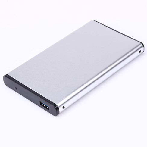 JMT 2.5 Inch USB3.0 SATA External Hard Drive Enclosure HDD Box SSD Housing Support for SATA 3Gbps/1.5Gbps HDD/SSD/Blu-ray/DVD/CD (Silver) in Kuwait