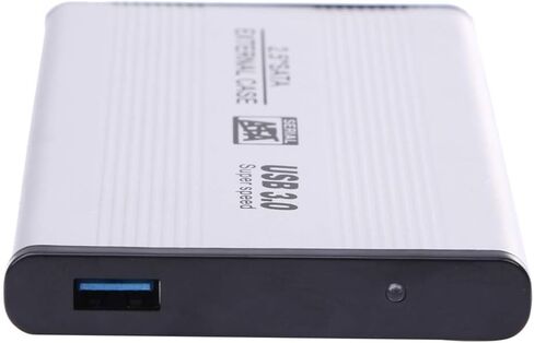 JMT 2.5 Inch USB3.0 SATA External Hard Drive Enclosure HDD Box SSD Housing Support for SATA 3Gbps/1.5Gbps HDD/SSD/Blu-ray/DVD/CD (Silver) in Kuwait