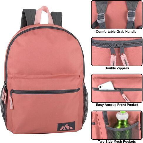 Trail Maker 24 Pack Wholesale Backpacks للكلية ، والبالغين ، والرياضة 18 بوصة على ظهر كتلة الألوان بكميات كبيرة in Kuwait