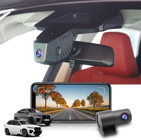 Fitcamx 4K Dash Cam Suitable for BMW X5 X5 M Hybrid & X6 X6 M 2024 2025 2026 (G05/G06), OEM Factory Style, UHD 2160P Video, Built-in WiFi & APP, Loop Recording, G-Sensor, Easy to Install, 64GB Card in Kuwait