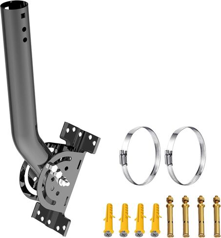 Starlink Mount, Starlink Pole Mount，V-Jaw Bracket U Bolts Pole Clamp Starlink Mounting Kit for RV, Double Pipe-Mounting(2 Pack) in Saudi Arabia