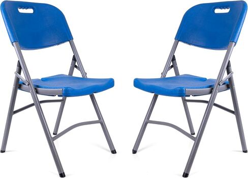 Mintra Office Folding Chair, 2 Pack Plastic Chair, Grey, Indoor and Outdoor Chairs, for Wedding Backyard Activities, Conference Rooms in Saudi Arabia