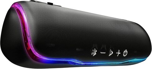 30W Portable Bluetooth Speaker, Tap-to-Play Drum Beats, IPX7 Waterproof, 24H Playtime, LED Lights, TWS Pairing, Wireless Outdoor Speaker for Pool, Beach, Travel, Blue in Saudi Arabia