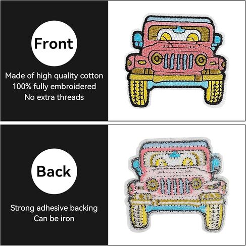 80pcs Random Assorted Styles Embroidered Patches, Bright Vivid Colors, Sew On/Iron On Patch Applique for Clothes, Dress, Hat, Jeans, DIY Accessories in Kuwait