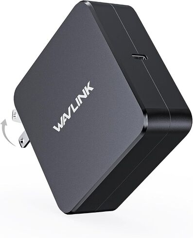 WAVLINK 118W GaN Charger, Ultra-Fast PD3.0 USB C Charger with GaN Ⅱ Tech, One-Port Wall Power Adapter for Laptops, iPhone, Android (with USB-C Cable), Portable for Anywhere You Travel in Saudi Arabia