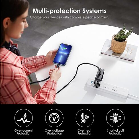 WAVLINK 118W GaN Charger, Ultra-Fast PD3.0 USB C Charger with GaN Ⅱ Tech, One-Port Wall Power Adapter for Laptops, iPhone, Android (with USB-C Cable), Portable for Anywhere You Travel in Saudi Arabia