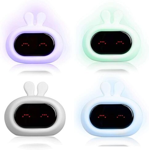Lumipets Bear Night Light with Alarm Clock, Sleep Training and Sound Machine for Kids, Wake Up Sunrise, Heavy Sleepers Bedrooms, Children's Trainer, Aid, Radio, Ideal Gift, Dual Alarms, Simulation in Kuwait