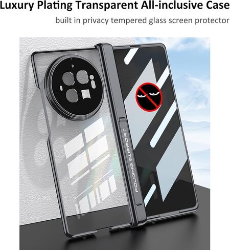 Zorsome for Vivo x Fold 3 Pro Clear Beathing ، طلاء فاخر شفاف شامل للجميع ، حامي شاشة الخصوصية ، حامي شاشة الخصوصية ، محامي شاشة الخصوصية (الشظية) (الشظية) in Saudi Arabia
