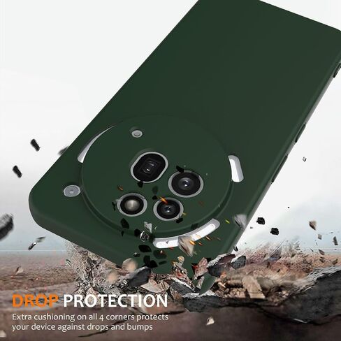 ZORSOME Compatible with Nothing Phone 3A Pro Pure Color Simple Case,Support Magnetic Ring, Thin Slim Liquid Silicone Soft Rubber Gel TPU Full Camera Protection Bumper (Green) in Kuwait