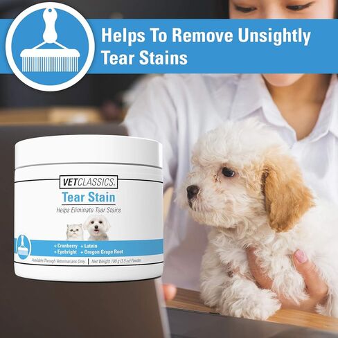 Vet Classics Tear Stain Supplements for Dogs, Cats – Helps to Prevent and Eliminate Tear Stains for Dog, Cat Breeds – Pet Supplement, Pet Immune Support – 65 Soft Chews in Saudi Arabia