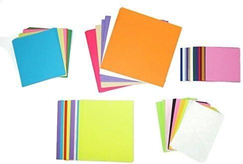 بطاقات سوداء - 6 × 6 بوصة - غطاء 65 رطل - 100 ورقة - ورق مسار واضح in Kuwait