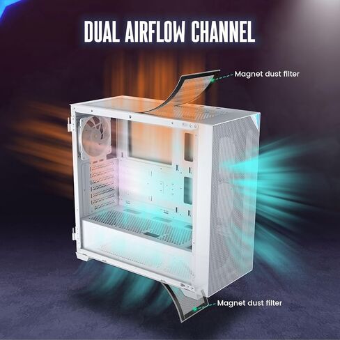 VETROO AL800 Full Tower PC Computer Case w/Door Opening Design Tempered Glass, E-ATX/ATX Support, Built-in ARGB LED Strip in Front Mesh Panel, Type-C Ready, 4Pcs 120mm Addressable RGB Fans -Pink in Saudi Arabia