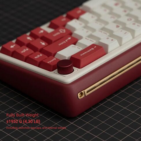 Chilkey Foxy65 Mechanical Keyboard with Knob, Gasket Mount 65% Aluminum Wireless Mechanical Keyboard, BT5.0/2.4GHz/USB-C, Hot Swappable, RGB Backlit Computer Custom Key Board for PC in Kuwait