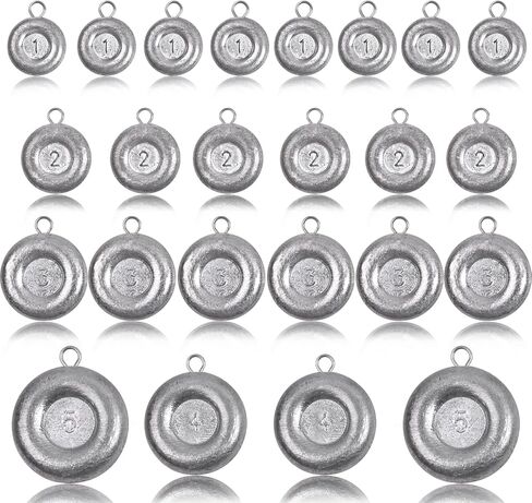 Fishing Weights Sinkers Disc Sinkers, Coin Fishing Sinkers Surf Fishing Weights Saltwater Bottom Fishing Trolling Catfish Weights, Heavy Fish Weight 1oz 2oz 3oz 4oz 5oz in Kuwait