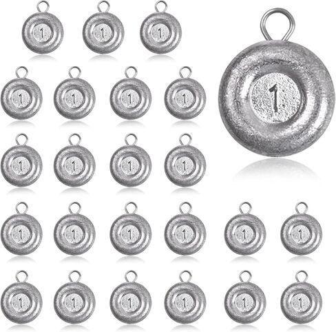 Fishing Weights Sinkers Disc Sinkers, Coin Fishing Sinkers Surf Fishing Weights Saltwater Bottom Fishing Trolling Catfish Weights, Heavy Fish Weight 1oz 2oz 3oz 4oz 5oz in Saudi Arabia