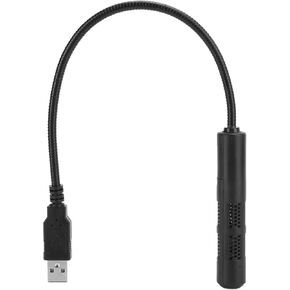 Qiilu USB Microphone for Conference and Live Broadcast - Omnidirectional Desktop Condenser Mic for Gaming, Recording, and Streaming (M-588)