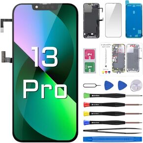 for iPhone 13 Pro Screen Replacement 6.1" LCD Display Digitizer Front Speaker Proximity Sensor 3D Touch Full Assembly Repair Fix Tools Kit A2638 A2483 A2636 A2639 A2640