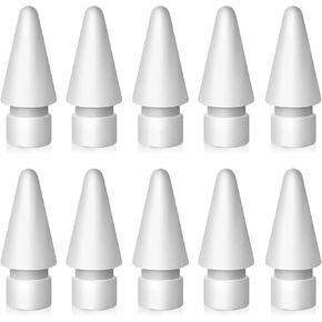 10Pack Replacement Tips for Apple Pencil 2nd Gen/1st Gen/USB-C/Apple Pencil Pro Nibs, Original Feeling Works Perfectly on Screen Protector Easy to Install