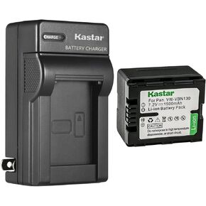 Kastar AC Wall Battery Charger Replacement for Panasonic VW-VBN070, VW-VBN130, VW-VBN260 Battery, Panasonic HDC-TM900K, HDC-TM900P, HDC-TM900PC, HC-X800, HC-X800GK, HC-X900 Camera