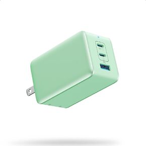USB C Charger Block 130W ، GAN 3-Port Compact Wall Charger ، محطة شحن سريعة قابلة للطي ، PD 65W USB C محول شحن الكمبيوتر المحمول لـ MacBook Pro/Air ، Dell XPS ، iPhone 16/14/14/13 ، iPad Pro ، Android إلخ
