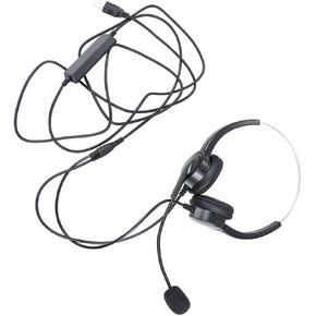 Milisten Head Mounted Microphone USB Speaker Mic for Portable Voice Amplification Ergonomic Design for Comfort Rotatable Flexible Pole for Telemarketing More Black
