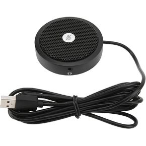 aqxreight OmniDirectional Microphone Plug and Play USB Desktop Mic for Online Conference Office