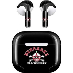 Skinit Decal Audio Skin Compatible with Apple AirPods (3rd Gen, 2021) - Officially Licensed Nebraska Blackshirts Design