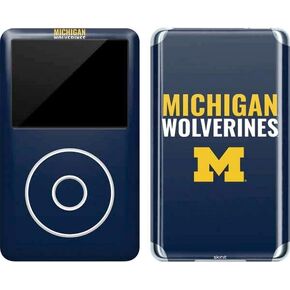 Skinit Decal MP3 Player Skin Compatible with iPod Classic (6th Gen) 80GB - Officially Licensed College Michigan Wolverines M Design