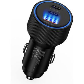 USB Car Charger for Samsung S25 Ultra/A16 5G/A56/A26 Cigarette Lighter Adapter for Samsung Galaxy A16/A36/A55,S25 Edge,S24 FE/S23, [3-Port,78W] Fast Car Charger Adapter for iPhone 16e/15 Pro,Pixel