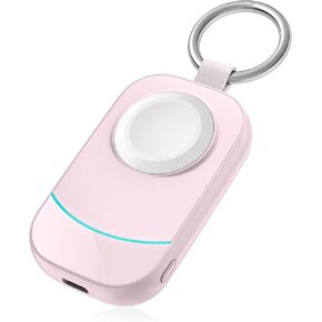 Portable Wireless Charger for Apple Watch Series 10-2500mAh Fast Chagring Travel Charger for Apple Watch Series 10/9/8/7/6/5/4/3/2/SE/UItra/UItra 2 Pink