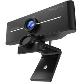 Creative Live! Cam Sync 4K UHD USB Webcam with Backlight Compensation, Up to 40 FPS, 95° Wide-Angle Lens, Privacy Lens, Built-in Mics, Plug & Play for PC and Mac… (Renewed)