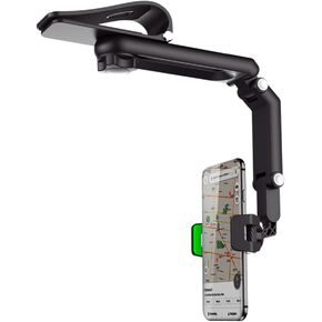 حامل هاتف Car Sun Visor الذي تمت ترقيته ، حامل هاتف Sunvisor قابل للتعديل 180 درجة للسيارة مع تصميم دوارة 360 درجة لعرض التنقل دون النظر إلى أسفل هواتف السيارات القابلة للطي قابلة للطي