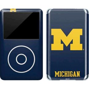 Skinit Decal MP3 Player Skin Compatible with iPod Classic (6th Gen) 80GB - Officially Licensed College Michigan M Logo Design