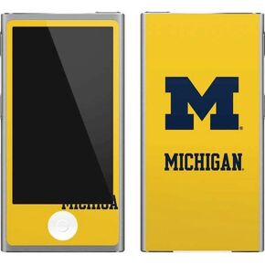 Skinit Decal MP3 Player Skin Compatible with iPod Nano (7th Gen&2012) - Officially Licensed College Michigan M Logo Yellow Design