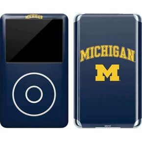 Skinit Decal MP3 Player Skin Compatible with iPod Classic (6th Gen) 80GB - Officially Licensed College Michigan M Design
