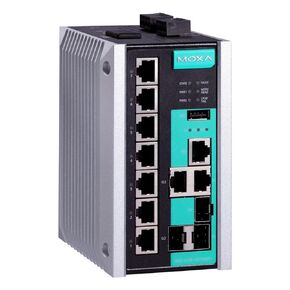 MOXA EDS-510E-3GTXSFP Managed Gigabit Ethernet Switch with 7 x 10/100BaseTX Ports, and 3 x 10/100/1000BaseTX or 100/1000BaseSFP Combo Ports, -10 to 60°C Operating Temp.