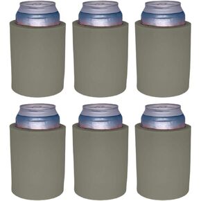 Blank Thick Foam Old School Can Cooler (6 Pack, Royal Blue)