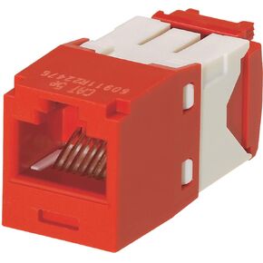 Panduit CJ5E88TGRD Category-5E 8-Wire TG-Style Jack Module, Red