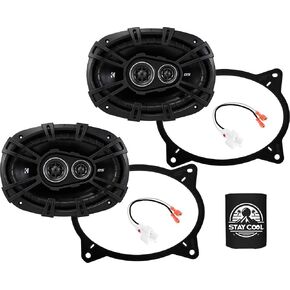 KICKER Speakers 6X9 inch for Toyota Corolla 2009-2013 Upgrade Kit - Pair of DS Series with Adapters and Harness, Car Audio Rear Deck Speaker DSC6930, 43DSC69304